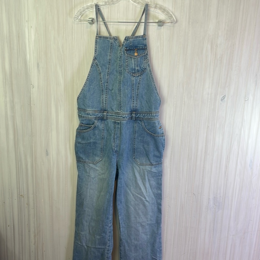 PATRIZIA PEPE DENIM OVERALLS 42 10 raw hem
